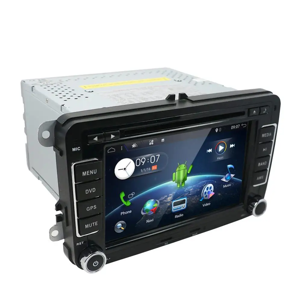 Perfect PX6 Android 9.0 For Volkswagen GOLF 4 5 6 POLO PASSAT TIGUAN Caddy Turan 2 Din Car dvd Radio Stereo Wifi SWC BT Canbus 4G-64G 2