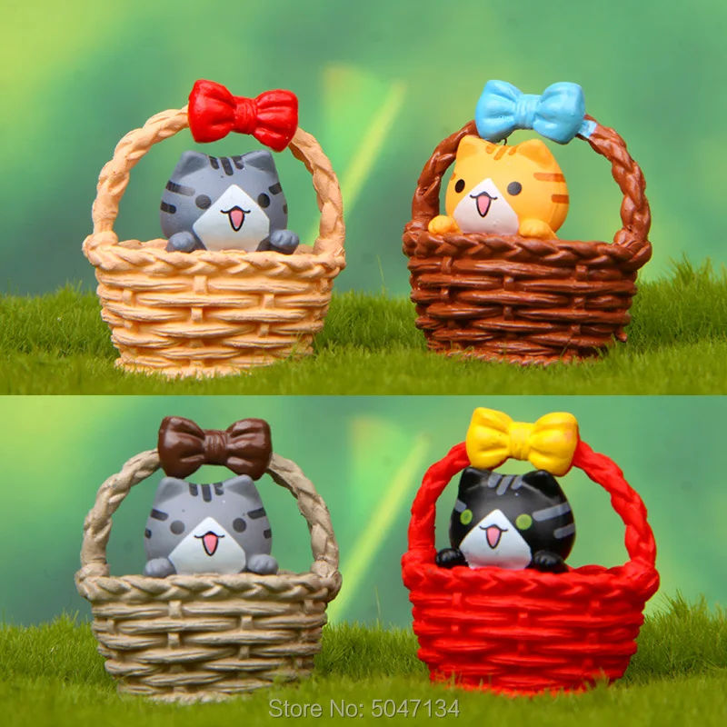 Фигурка кошки миниатюрная фигурка кошки реалистичный котенок Животное украшение мини-Сказочный Сад мультяшная статуя домашнее ремесло автомобиль декоративный