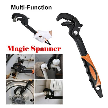 

KaariFirefly Wrench Set Multi-Function 2pcs Universal Wrench 14-60mm Adjustable Torque Ratchet Oil Filter Spanner Hand Tools