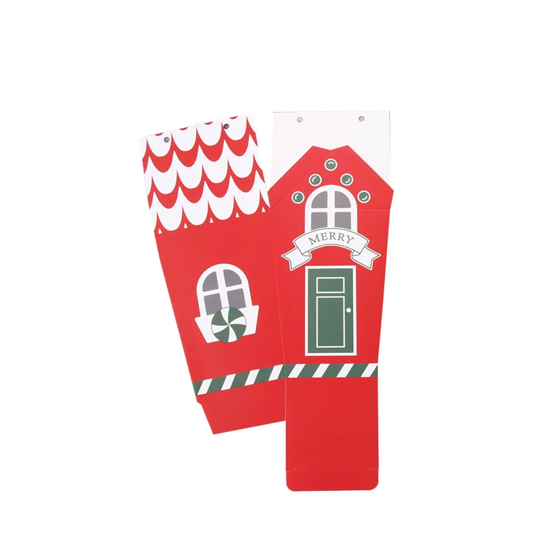 5/10/20pc Christmas Gingerhouse Party Paper Favour Candy Sweets Bag Xmas Gift Boxes DIY Festival Gift Wrapping Birthday Supplies