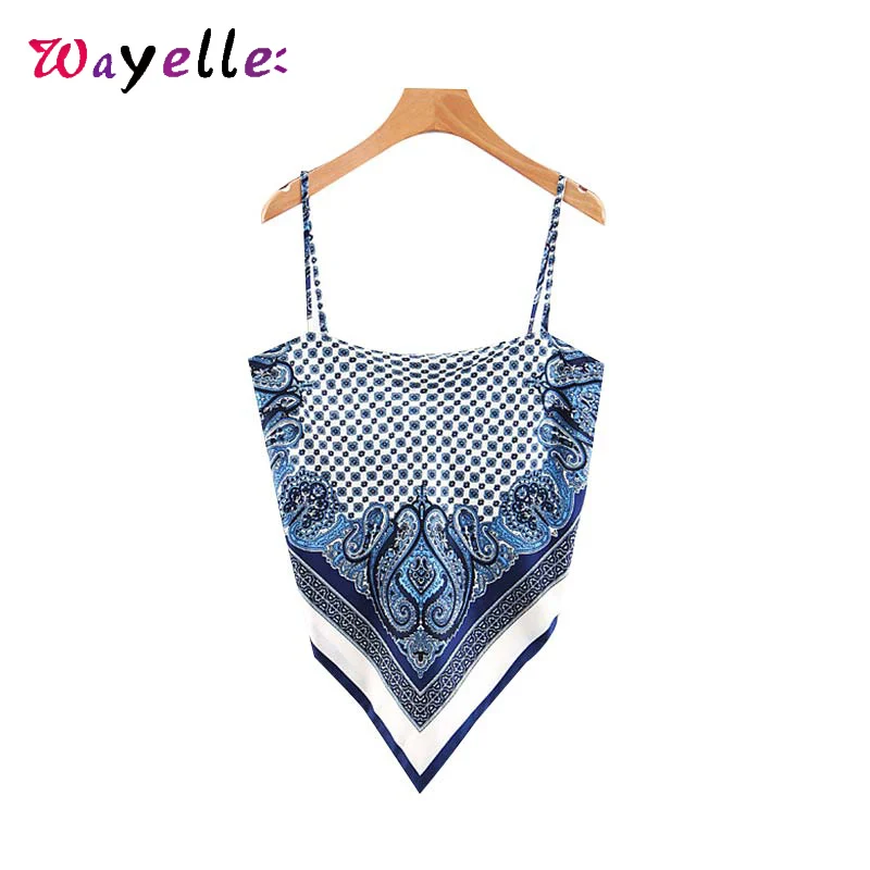 

Women Sexy Tank Top Back Bow Tie Paisley Print Camis Tank Tops for Women Spaghetti Straps Sleeveless Female Casual Chic Tops