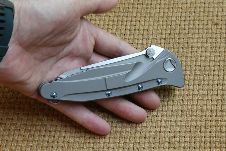 Kevin John MT нашивка S35VN лезвие шариковый подшипник Флиппер складной нож titanium ручка для походов и охоты выживания Карманные Ножи EDC инструменты