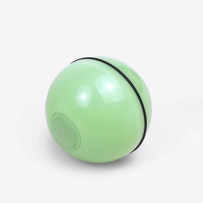Умная интерактивная игрушка для кошек 360 градусов самовращающийся шар нетоксичные игрушки для кошек питомец котенок игровой светодиодный светильник usb зарядка игрушки для домашних животных - Цвет: Charging style green