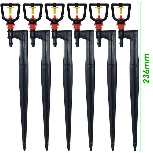 Kesla 20/50/100 db Kerti Öntözési Mikro Sprinklerek 20 Cm -Es Tét Támogatás 360 Fokos Refrakció Utáni Permetezés Üvegházhatású Szerszám - Image 3