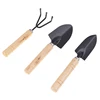 3Pcs/set Mini Wooden Handle Shovel Rake Spade Bonsai Tools Set Garden Tool Sets ► Photo 3/6