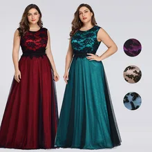 Элегантные вечерние платья Длинные королева Abby A-Line совок без рукавов вечернее платье с кружевной аппликацией вечерние размера плюс