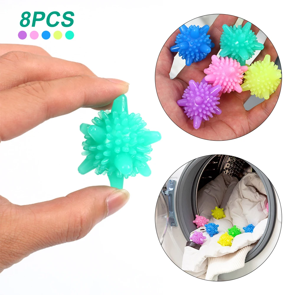 8pcs/Lot Magic Laundry Ball For Household Cleaning Washing Machine PVC
