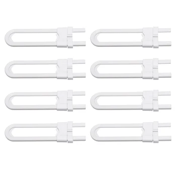 

uxcell 8 pcs U Shape Cabinet Lock Pitch 125mm Childproof Cabinet Latch Multi Use Latches