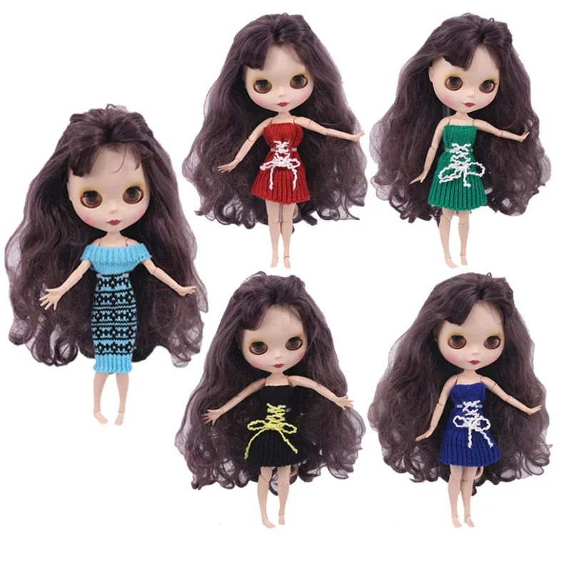 

Blyth Doll Strapless Skirt Sweater Dress For Blyth BJD 30 Cm 1/6 Doll Barbiees Doll Our Generation Birthday Girl's Toy Gifts