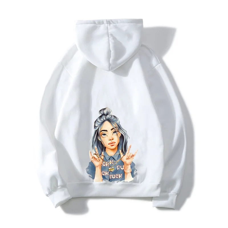 Harajuku Toddler Sweatshirts Boys Hoodies Oversize Kpop Billie Eilish Love Finger Casual Streetwear Girls Long Sleeve Tracksuit