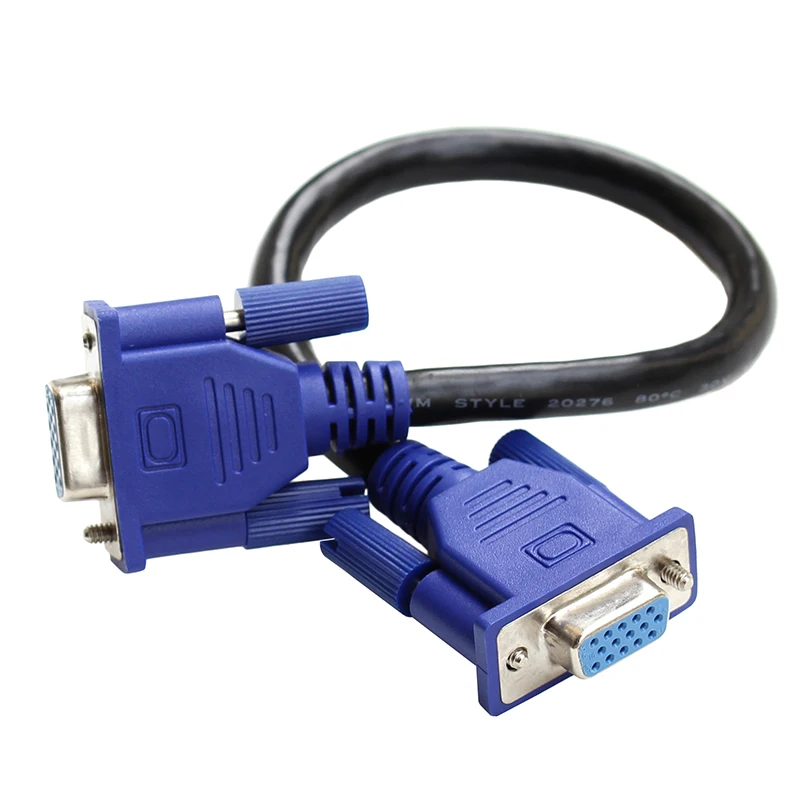 25 см 15Pin Full HD VGA D-Sub RGB проектор короткий видео кабель Шнур мужчин и женщин для монитора