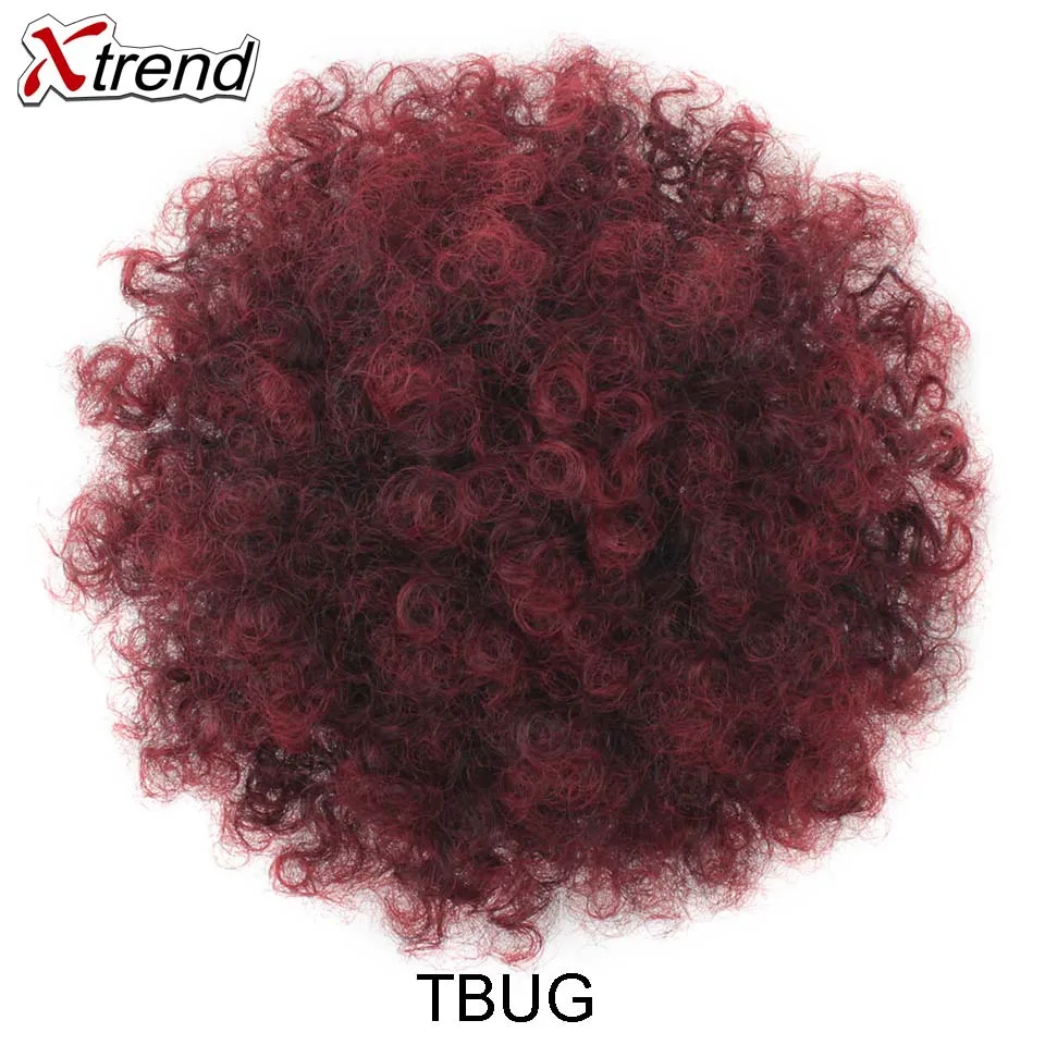 TBUG Xtrend, высокий афро слоеный шнурок, конский хвост, накладные волосы, пучок, синтетический, кудрявый, кудрявый, конский хвост, шиньон, шиньон - Цвет: TBUG