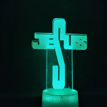 

3D Lamp Battery Operated Jesus Christ for Child Multi-color Christmas Decorative Usb Led Night Light Lamp Atmosphere Dropship