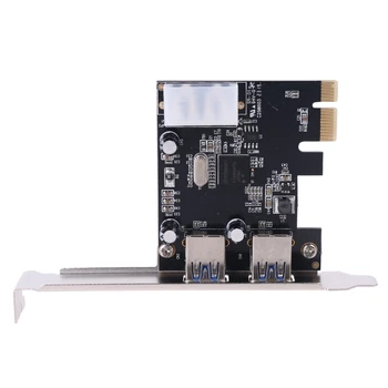 

PCI-E PCI Express Dual Port USB 3.0 HUB Expansion Card Adapter Profile Bracket 28TE