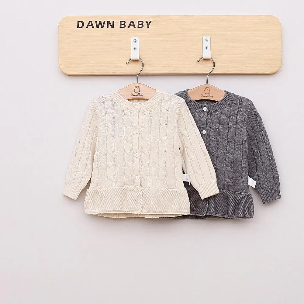Toddler Kid Baby Boy Girl Clothes Winter Warm Knitted Cardigan Sweater Long Sleeve Solid Knitwear Cute Sweet Kids SpringOutfit