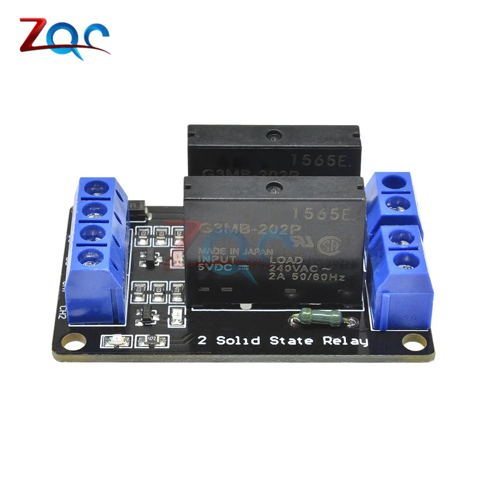 2 канальный твердотельный релейный модуль канального типа OMRON SSR G3MB 202P 5V DC
