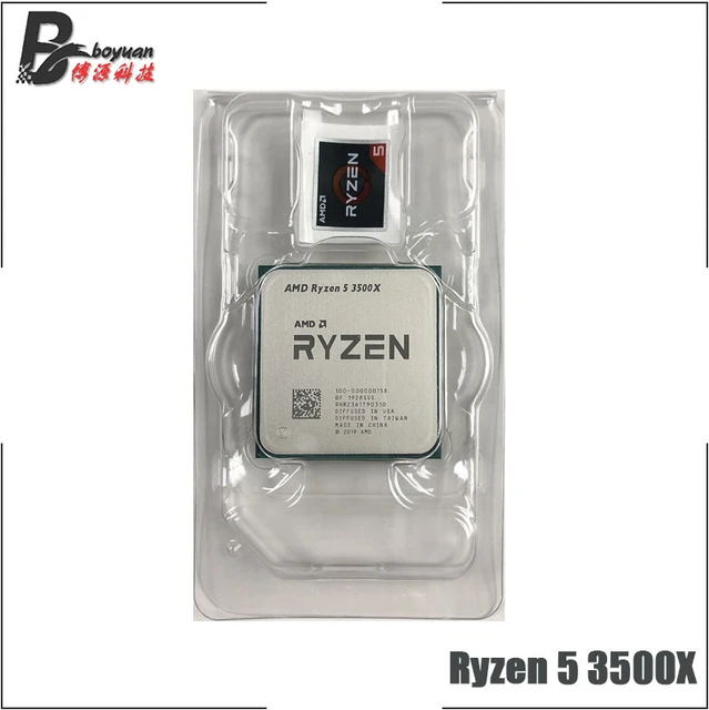 Amd-cpu ryzen 5 3500x,6コアプロセッサ,6線式,合計32 mbのl3キャッシュ,3.6 ghzの基本周波数,65w  pdt,7nmリソグラフィ,am4ソケット,100-000000158