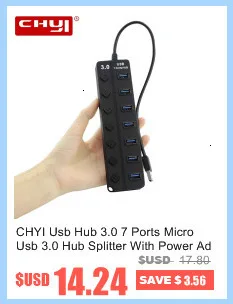 CHYI 4 Port Wireless Usb 2.0 Hubs Mini Multi Colors Portable Hab Foldable Splitter Micro Adapter For Computer Laptop Accessories
