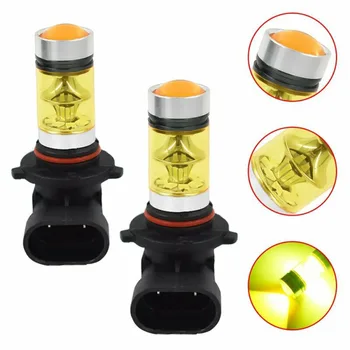

1 Pair 9006 HB4 3000K Yellow LED 100W Super Bright Fog Driving Light Bulb Kit