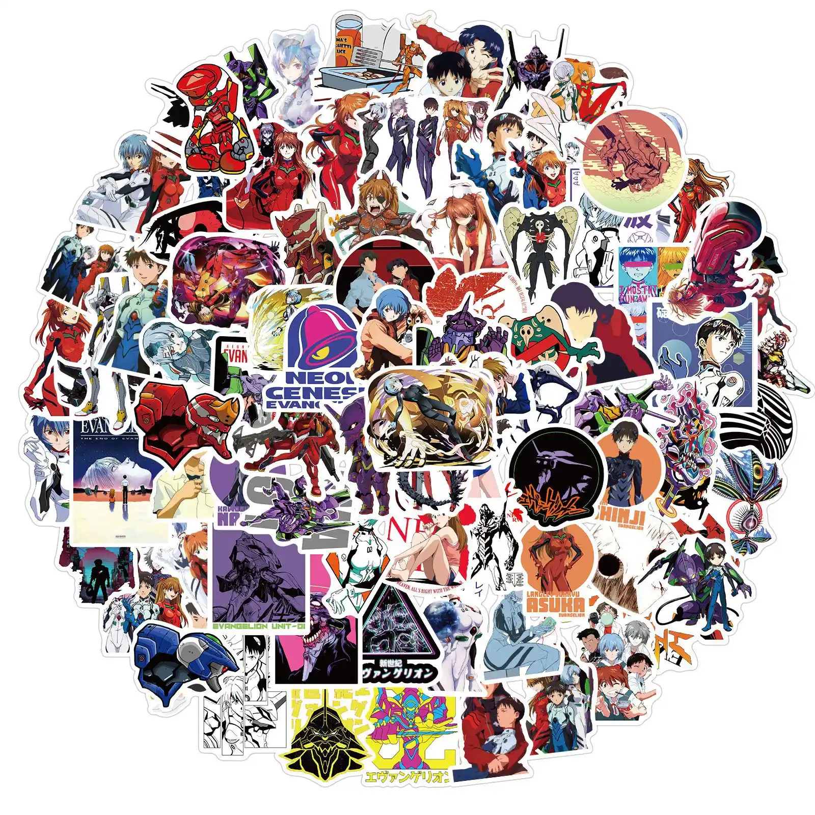 10 50 100ピース ロット漫画アニメ新世紀エヴァンゲリオンステッカー起源日本の漫画防水diy車のスーツケース落書きギターおもちゃ ステッカー Aliexpress