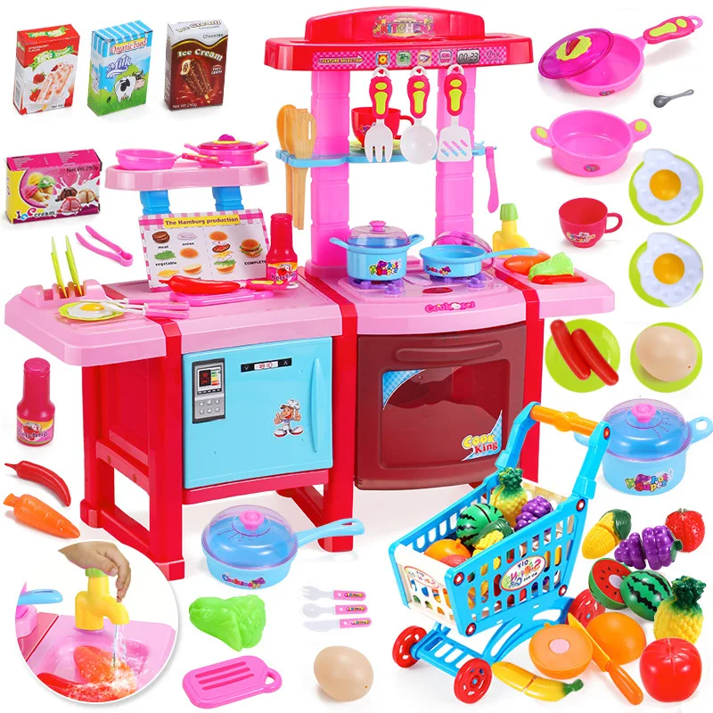 Детский игровой домик, кухонная игрушка для детей 3-7-10 лет, кухонная посуда для девочек и мальчиков, детская посуда