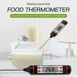 Thermomètre numérique en acier inoxydable, mesure de la température des aliments liquides, affichage LCD, pour la cuisine domestique, accessoires de BBQ 