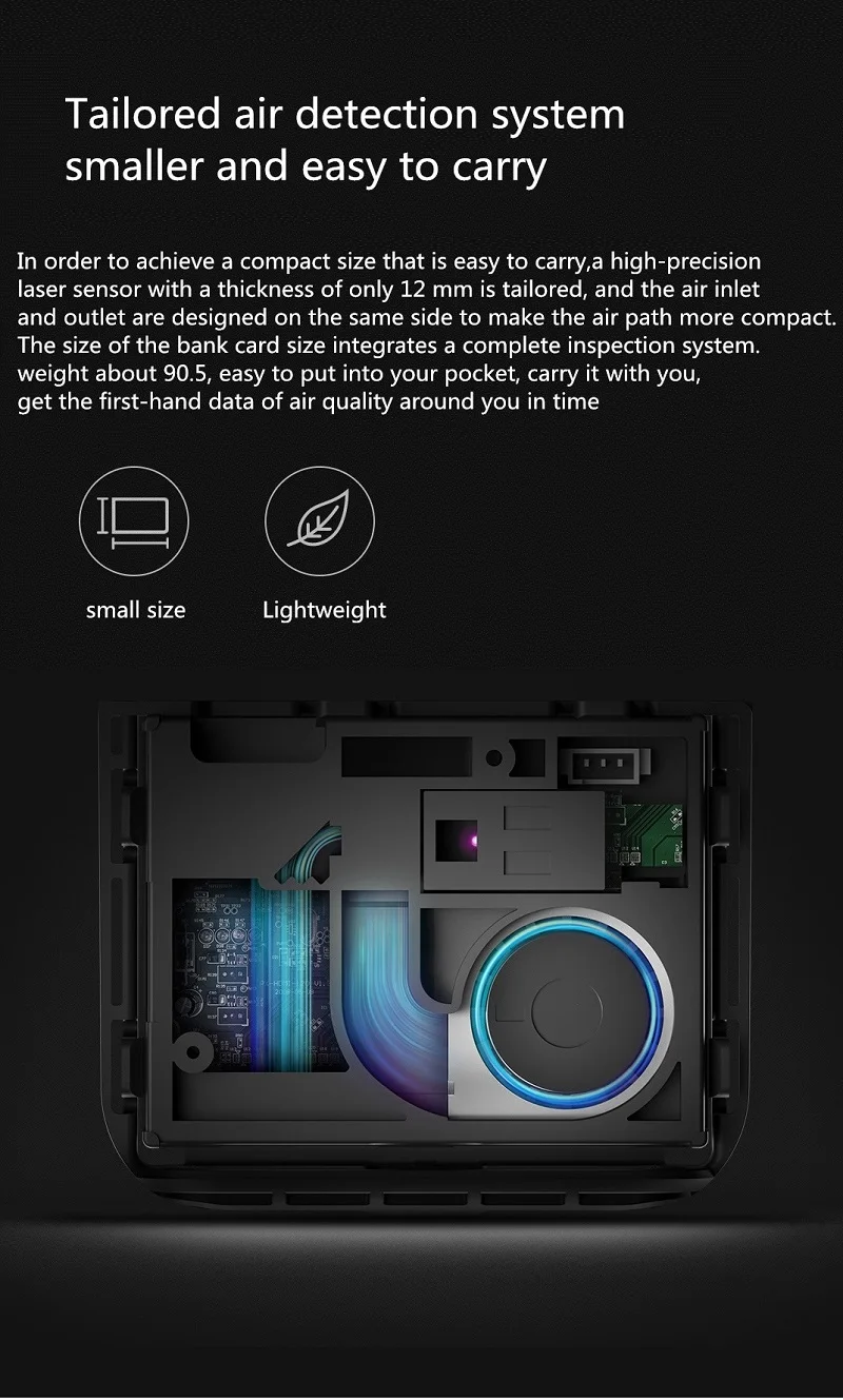 Xiaomi Smartmi PM2.5 детектор воздуха мини чувствительный монитор качества воздуха светодиодный экран PM 2,5 для домашнего офиса Портативный