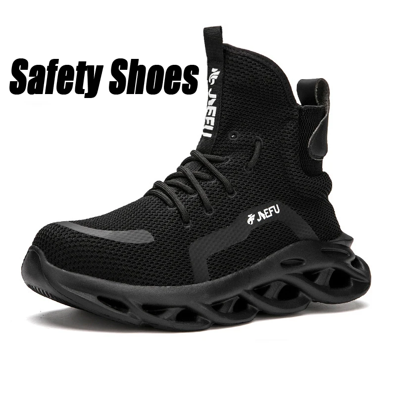 

Safety Shoes Men Light Steel Toe Anti-smashing Anti-piercing Insulated Work Boots Breathable Comfortable Indestructible Sneakers