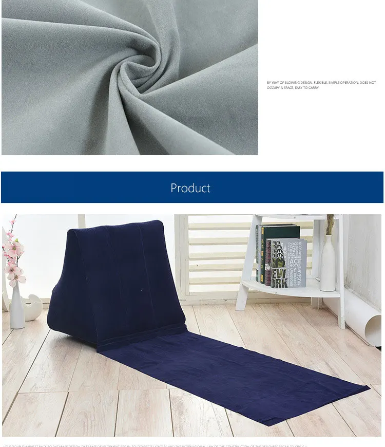 Inflatable Couch Inflatable Lounger Air Soft Beach Mat Outdoor Portable Relax Back Pillow Folding Seat Cushion Beach Traveling Camping Mat