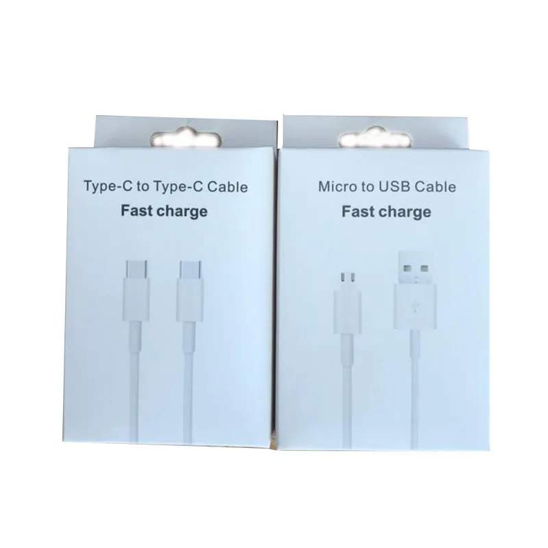 White Paper Package Box For Iphone Samsung Mobile Phone Charging Cables Type-C To USB C Data Line Cord Packaging | Дом и сад