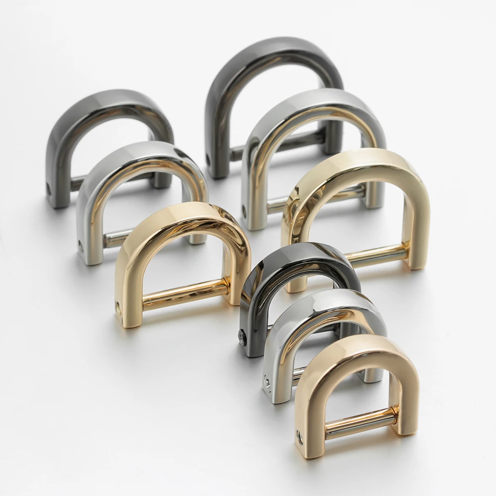 Metal Detachable open screw D Ring buckle shackle clasp for Leather Craft Bag strap belt 1PCS