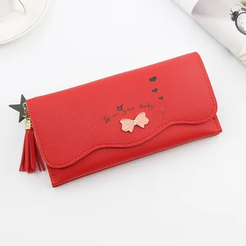 

2020 Ladies Fashion Bow Decoration Money Bag Ladies Wallet Card Case Mobile Phone Bag Multifunctional Coin Purse