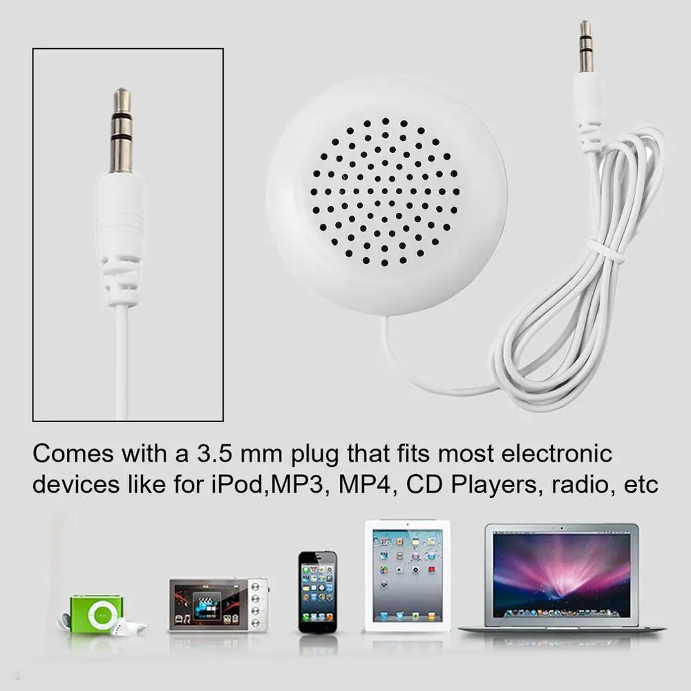 

DIY 3.5mm Mini Louder Speakers Music Pillow Stereo Speaker For MP3 Phone For iPhone For iPod Touch CD Sleeping Use