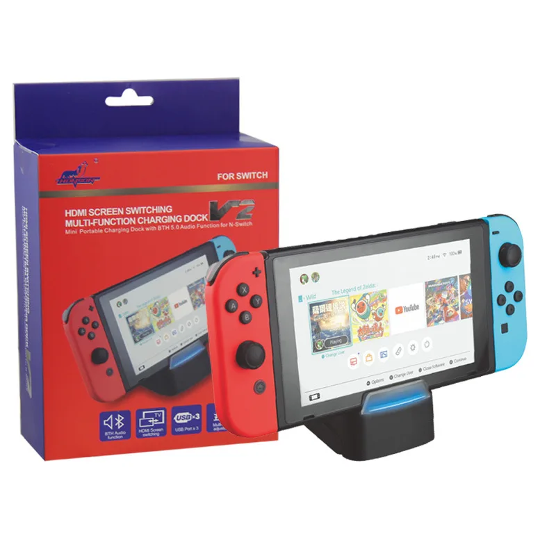 

Switch Mainframe Bluetooth Base HDMI Video Conversion Charging Base Switch Heat Dissipation Portable Holder Second Generation