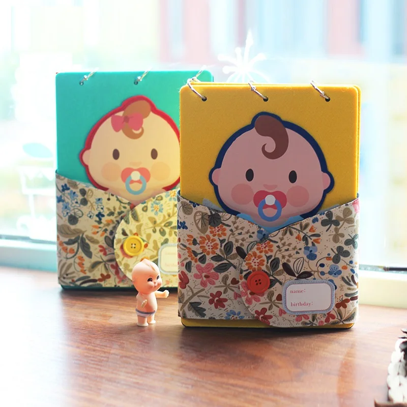 

Baby Kids Blank Cover Album DIY Paper Diary Hand -Painted Memory Book Photo Album Scrapbook For Children