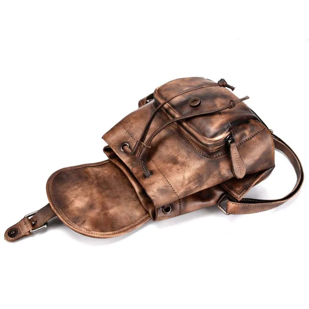 Lukegear ручной работы рюкзак для женщин путешествия ретро Backbags классический мягкая ручка натуральная кожа сумки Мода