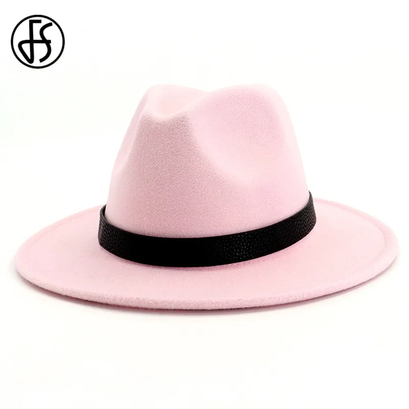 FS джазовая шляпа для взрослых мужчин винтажные шерстяные фетровые шляпы Женская Мужская Гангстерская шляпа Панама Стиль с широкими полями Chapeau Sombrero Mujer