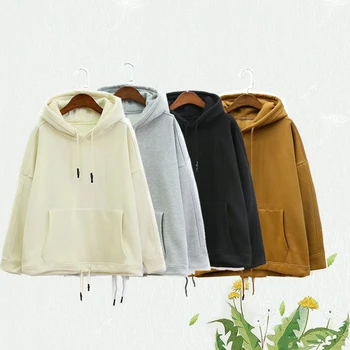 

Hooded tracksuit women are loose and fashionable for autumn/winter wear and plus-size hoodies for 2019