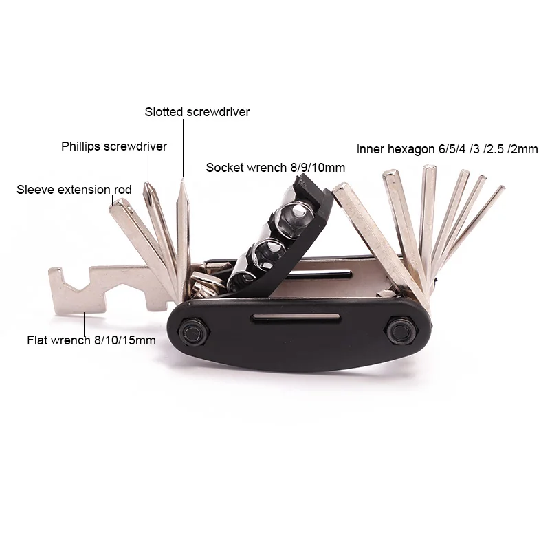 15 в 1 Набор инструментов для ремонта велосипеда шестигранный ключ+ отвертки+ гаечные инструменты+ шестигранный ключ Bicicleta Инструменты для ремонта велосипеда