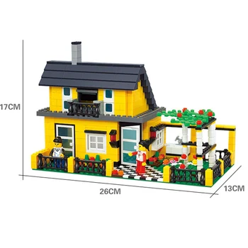 

New Villa House DIY Building Block Toy for Girls Figures Classic Small Bricks Educational Toys for Children Gift