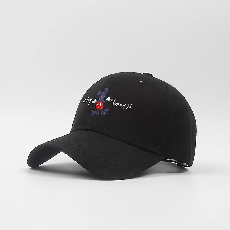 Baseball Cap Cartoon Hat Black White Hip Hop Caps Baseball Cap Outdoor Sunscreen Hats
