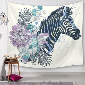 

Lychee Zebra Series Printed Wall Hanging Tapestry Polyester Blanket Art Wall Carpet Home Decorative Tapestry
