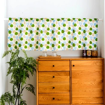 

short Curtain moden hot sell Curtain Kitchen cotton linen Curtain for kitchen Semi-shade Small Curtain for Home decoration 1pic