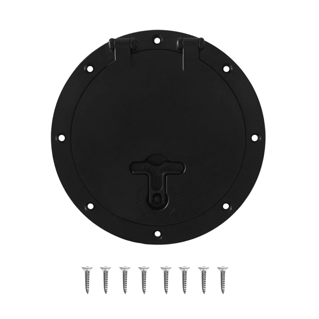 Marine Boat Kayak Deck Plate Inspection Port Hatch Cover & Red Storage Bag