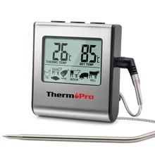 ThermoPro TP-16 termometro da forno digitale Display LCD termometro per carne con Timer cottura latte cucina BBQ termometro