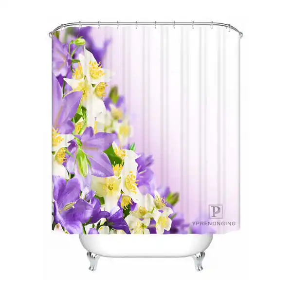 Shower Curtain Пользовательские водонепроницаемые занавески для душа ПРИРОДА красивых розовых пейзажей Печатных Декор ванной комнаты различных размеров#180324-01-07 - Цвет: Shower Curtain