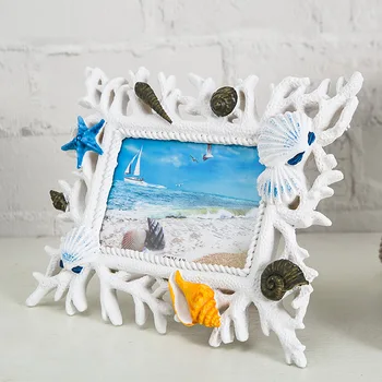 

2020 Wedding Creative Ocean Wind Coral Photo Frame 4 Inch 6 Inch 7 Inch Desktop Stage Photo Frame Mediterranean Pictures Frames