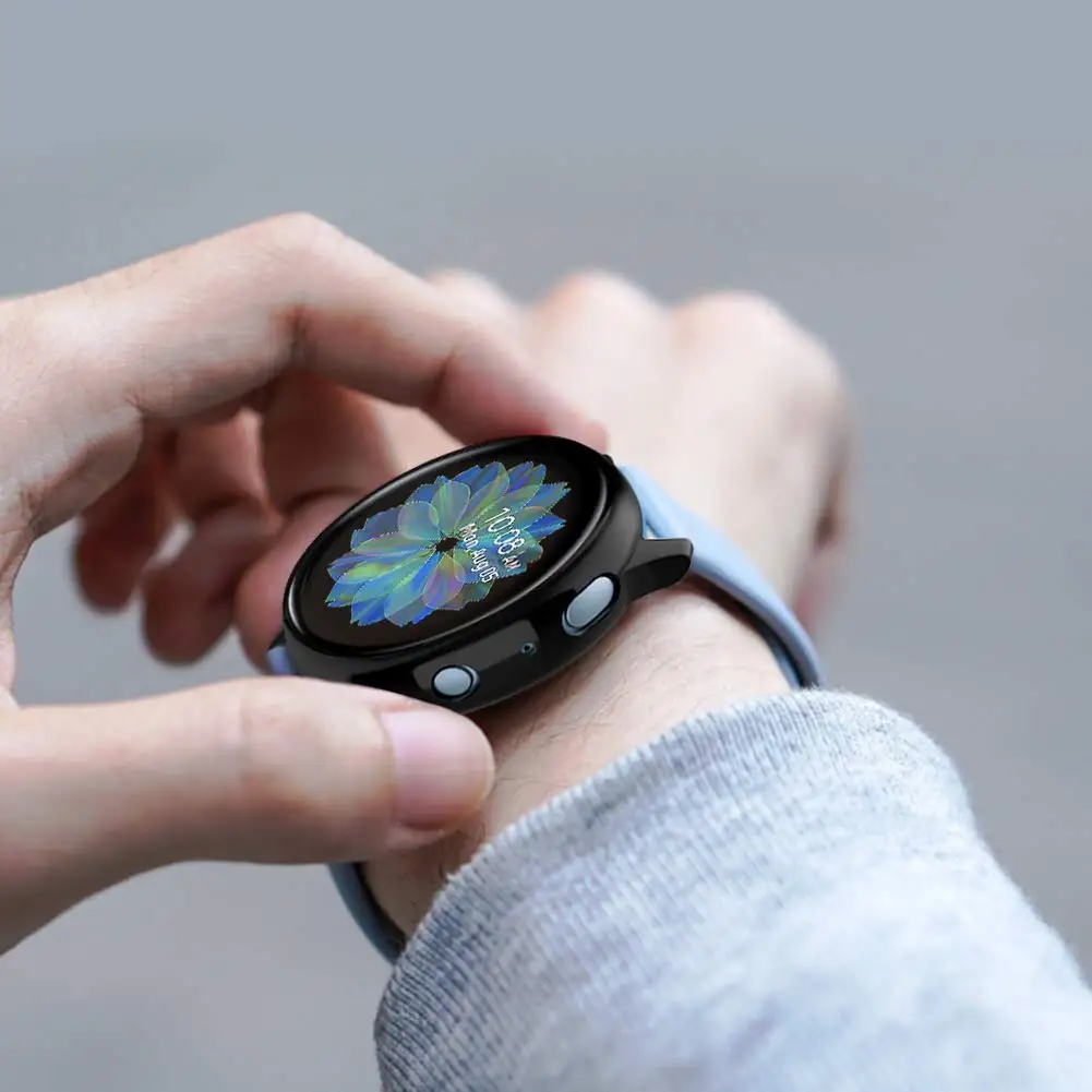 Защитная пленка для экрана+ чехол для samsung Galaxy watch active 2 44 мм 40 мм ТПУ Универсальная крышка бампер+ пленка для часов Active2 аксессуары