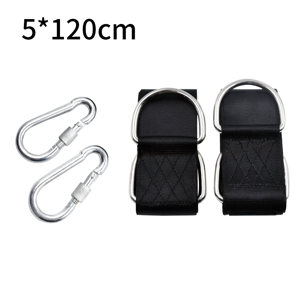 One Pair Tree Swing Hanging Kit Hammock Straps Rope Carabiner 350 KG Load Capacity OutDoor Camping Hiking Hammock Hanging Belt