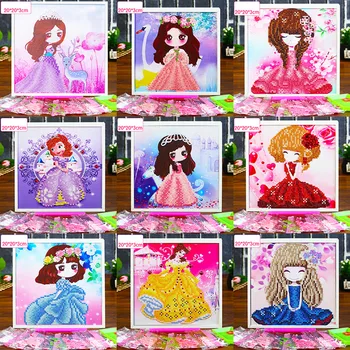 

1Set Children's Diamond Painting DIY Cute Elves 5D Diamond Paste Children's Easy To Learn Toys Stick According To The Number